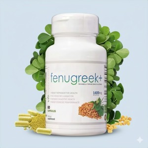 Extrait de graines de fenugrec, capsules Fenugreek Plus haute concentration, 60 unités, complément alimentaire, soutien bien-être à base de plantes, marque privée - Product Image 1