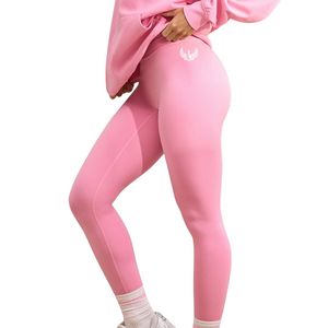 Leggings Deportivos de Cintura Alta Color Rosa para Mujer, Elásticos, Suaves al Tacto, para Yoga, Ejercicio, Uso Diario y Ropa Deportiva - Product Image 3