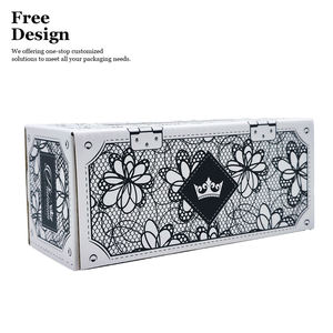 Custom Branded <b>Floral</b> Corrugated <b>Boxes</b> White Subscription Packaging - Product Image 2