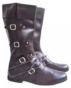 Botas Medievales de Cuero Hechas a Mano para Hombre, Calzado Auténtico para Representaciones Renacentistas, Zapatos para Disfraces Históricos, Regalo de Cumpleaños - Product Image 1