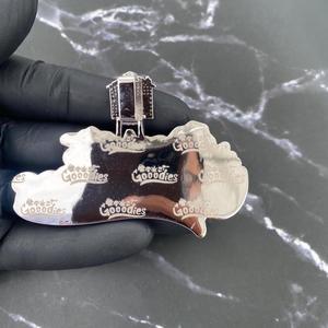 Iced <b>Chain</b> Pendant Men's Jewelry 925 Sterling Silver Solid Gold Plated VVS Clarity Letter <b>Name</b> Hip Hop Custom Moissanite Claw - Product Image 2