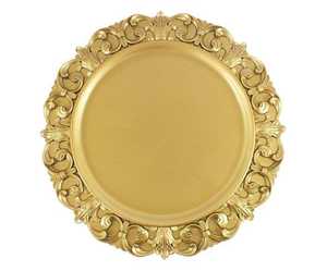 Assiette de présentation élégante en or et argent pour la décoration de banquets de mariage - Product Image 5