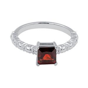 Gourik 925 Sterling <b>Silver</b> Sky Blue Topaz Engagement <b>Ring</b> Square Blue Gemstone Women's Classic Style <b>Ring</b> - Product Image 3