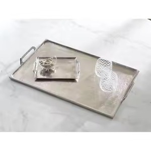 Luxury Decor Metal Chocolate <b>Tray</b> Stainless Steel Decorative Serving <b>Tray</b> for Candy <b>Snacks</b> - Product Image 2