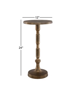 Mesa de Bar Redonda Clásica con Base de Pedestal, Acabado Texturizado, Diseño Compacto, Base Resistente, Ideal para Decoración de Hogar Refinada - Product Image 6