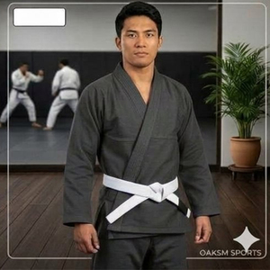 Kimono de Jiu Jitsu con Tejido Pearl Weave, Pantalones Rip Stop, Parches Bordados, Equipo de Grappling, Todas las Tallas y Colores, Negro y Blanco - Product Image 2