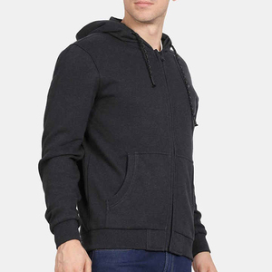 Sweat à capuche zippé basique pour homme, avec fermeture éclair intégrale sur le devant, capuche réglable, coupe décontractée, idéal pour les tenues décontractées et le quotidien. - Product Image 4