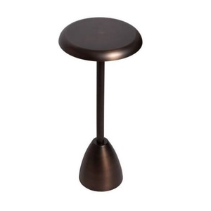 Elegant <b>Round</b> Dark Bronze Drink <b>Table</b> Mid-Century Spindle Pedestal <b>Bedside</b> End <b>Table</b> - Product Image 3