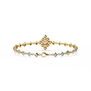 Pulsera de Diamantes Cultivados en Laboratorio, Diseño Princesa y Redondo, Oro Sólido de 14k, Certificación IGI, Joyería Fina para Mujer - Product Image 3
