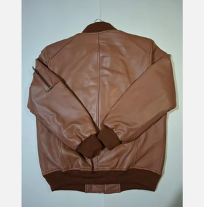 เสื้อแจ็คเก็ตหนังผู้ชายคุณภาพสูง ขนาดใหญ่ ความยาวปานกลาง - Product Image 6