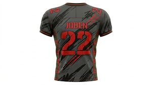 Jersey de Fútbol Americano Personalizado con Logotipo OEM, Transpirable, de Manga Corta, Alta Calidad, Unisex, Último Diseño, 100% Poliéster - Product Image 3