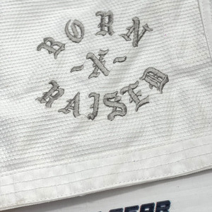 Kimono Shoyorol x Born x Raised Blanco, Uniforme de Jiu Jitsu, Hecho a Medida, para Artes Marciales Mixtas, BJJ Brasileño - Product Image 6