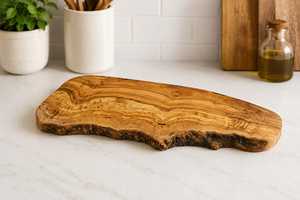 Planche à découper en bois d'acacia, bord naturel, rectangulaire, antidérapante, plateau de service, écologique, passe au lave-vaisselle, cuisine - Product Image 4