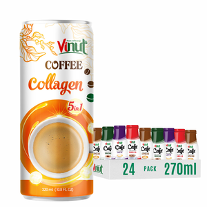 เครื่องดื่มกาแฟคอลลาเจน320มล. vinut 24ขวด PET ไม่มีกล่องฉลากส่วนตัว OEM ODM ตัวอย่างฟรีกาแฟคอลลาเจน - Product Image 1