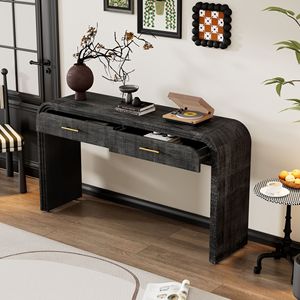 Consolle dal Design Retrò Unico con Due Cassetti Aperti per Ingresso, Sala da Pranzo e Soggiorno - Product Image 3