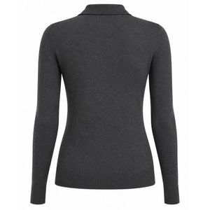 Women's Charcoal <b>Long</b> <b>Sleeve</b> <b>Golf</b> Polo Shirt Classic Athletic <b>Top</b> Comfortable <b>Golf</b> Clothing for Outdoor Activities Training - Product Image 2