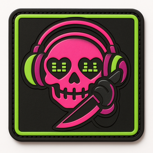 Écusson de crâne brodé personnalisé-Conception de logo personnalisé avec presse à repasser ou à chaud pour vestes, gilets, vêtements et accessoires - Product Image 4