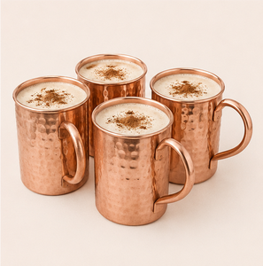 Tazas Moscow Mule de Cobre Sólido de la Más Alta Calidad, Acabado Martillado, Jarra de Cerveza con Asa de Latón, Vajilla de Cobre Premium Sin Revestimiento - Product Image 4