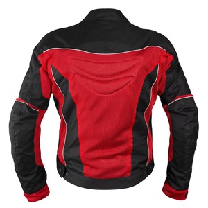 Veste de moto respirante en mesh coupe-vent à séchage rapide à manches longues pour la course moto rouge et noir - Product Image 4