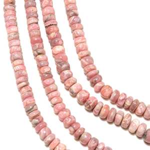 ลูกปัดโรโดโครไซต์ทรงรอนเดลล์เรียบ สีชมพูธรรมชาติ ลูกปัดพลอยโรโดโครไซต์สำหรับทำเครื่องประดับ DIY - Product Image 6