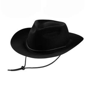 Chapeaux de cowgirl OEM personnalisés, chapeaux western d'extérieur, 100% feutre de laine, unisexe, à large bord, style uni, chapeau Fedora Jazz, chapeau de cowboy - Product Image 2
