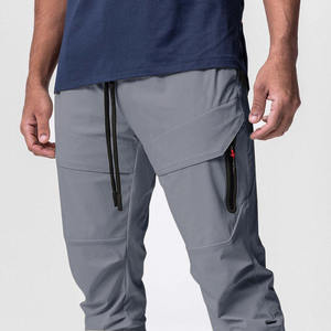 Men Running Training Gym Straight Leggings Trackpants Jogger <b>Drawstring</b> Skinny <b>Trousers</b> Cargo Pants With Pocket Breathable Pants - Product Image 5