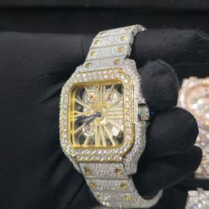 Pass Diamond Tester Stainless Steel 16mm Band Hip Hop Luxury Brand <b>Iced</b> <b>Out</b> VVS Moissanite Mechanical <b>Watch</b> - Product Image 5