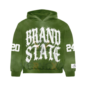 Heavyweight Cotton Oversized Baggy Tracksuit Distressed Patch Acid Wash Vintage <b>Sweatpants</b> <b>Set</b> Oem Two Piece Sweatsuits - Product Image 3