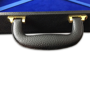 <b>Masonic</b> Regalia Black Faux Leather Eco-friendly Durable Square Shape Apron Case with Soft Case Handle Customizable Color MM WM - Product Image 4