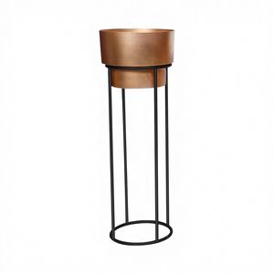 Let style bloom in your home these copper pots and black stands blend nature and modern design creating new product for decor - Product Image 1