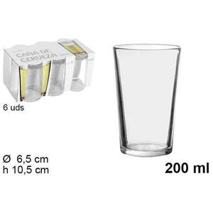 VASO CANA de 200 ml, Vaso para Cerveza con Capacidad de 20 CL, Duradero y Elegante para Disfrutar de tus Cervezas Favoritas - Product Image 2