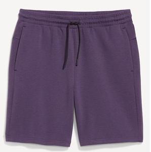 Shorts de survêtement de haute qualité en tissu 100% coton avec poche zippée, décontractés, en molleton, taille élastique, couleur vert-bleu foncé et violet, chauds - Product Image 4