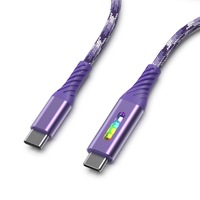 Cable de Carga Rápida USB-C a Tipo-C de 1M con Carcasa de Aluminio de Lujo y Trenzado de PVC, Certificado MFI para iPhone/iPad/ y Computadora