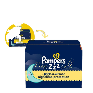 Pañales Pampers ZZZ Overnight, Talla 3 (7-13 kg), 116 Unidades, Protección Nocturna, Pañales Desechables para Bebé, Prevención de Fugas Nocturnas - Product Image 5