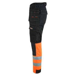 Custom Men's Breathable Lightweight Canvas Woven Reflective Safety <b>Work</b> Pants Hi Vis Construction Casual Durable <b>Cargo</b> Trousers - Product Image 4