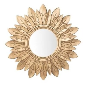Espejo de Pared Redondo de Metal Dorado de Alta Calidad, Espejo Decorativo con Marco Art Deco - Product Image 3