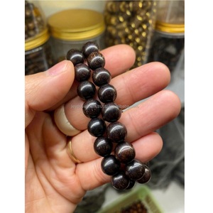 JIEYOU Brown Onyx Beaded Bangle Flower Charm <b>Bracelet</b> Handmade <b>Crystal</b> Style Buddhism Jewelry for Gift Wedding Party - Product Image 2