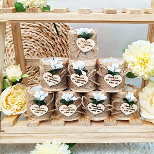12 bougeoirs cylindriques en bois pour décorations de table de mariage et centres de table de douche nuptiale, cadeaux de remerciement pour les invités - Product Image 1