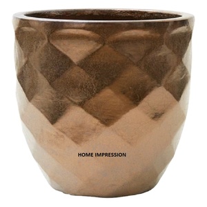 Jardinières modernes de luxe élégantes en acier inoxydable 304 métal pour la décoration intérieure Mini jardinières en laiton de qualité supérieure pour les fournisseurs indiens - Product Image 1