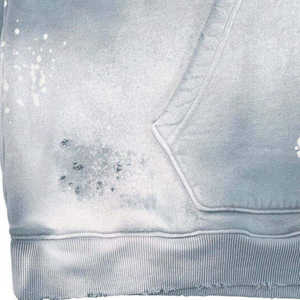 Sudadera con Capucha Personalizada ODM/OEM, Diseño de Pintura Ácida Desgastada, Textura Pesada, Algodón/Bambú, con Diseño de Corazón - Product Image 6