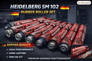 เครื่องพิมพ์ไฮเดลเบิร์ก SM102 สปีดมาสเตอร์ CD102 ไฮบริด ออฟเซ็ต พร้อมลูกกลิ้งยาง PU ริลสัน โครเมียม และลูกกลิ้งซิลิโคนเหล็กสำหรับระบบเพิ่มความชื้นหมึก - Product Image 2