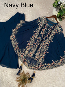 Elegante estilo indio paquistaní Listo-Hecho Salwar Kameez Señoras Vestido de novia para ropa de fiesta Cosido Estilo indio Salwar Traje - Product Image 3