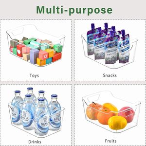 Set di 12 Contenitori di Plastica Trasparente con Maniglia, Organizzatori per Dispensa per Facile Conservazione - Product Image 4