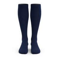 Chaussettes de compression tricotées couleur unie avec logo personnalisé pour multisports, course à pied, maille respirante, soutien de la voûte plantaire, unisexe