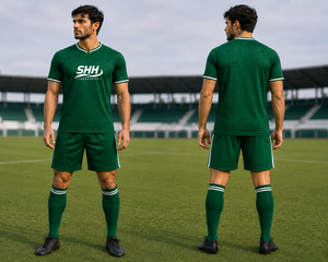 Conjunto de Uniforme de Fútbol Personalizado para Hombre, Camiseta y Pantalones Cortos de Fútbol, Transpirable, Ligero, de Secado Rápido, 100% Poliéster, Transferencia Térmica, Verano - Product Image 6
