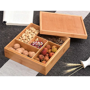 Boîte en bois ronde pour fruits secs avec couvercle, prix de gros, pour dattes, chocolats, bonbons, rangement, cadeau Ramadan, Eid, usage traditionnel - Product Image 2