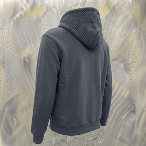 Sweat-shirt à capuche zippé pour homme Snow Grace, gris foncé, en polaire, décontracté, pour l'hiver, imprimé, coupe classique - Product Image 3