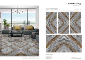 Carrelage en porcelaine poli brillant de qualité supérieure, grand format 600x1200, pour murs et sols, design moderne intérieur/extérieur - Product Image 3