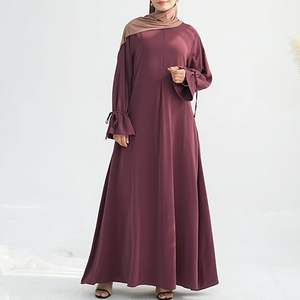 Abayas Islamiques Élégantes à Manches Longues pour Femmes du Moyen-Orient – Couleur Unie Tendance – Vêtement d'Extérieur Décontracté – Nouvelle Collection Très Demandée - Product Image 5