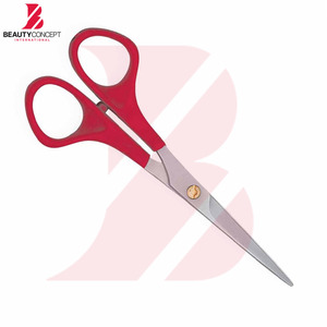 Ciseaux de coiffure professionnels à manche en plastique rouge, prix de gros, ciseaux de barbier en acier inoxydable pour salon de coiffure - Product Image 6